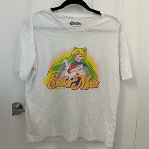 Sailor Moon White Tshirt, Sz L